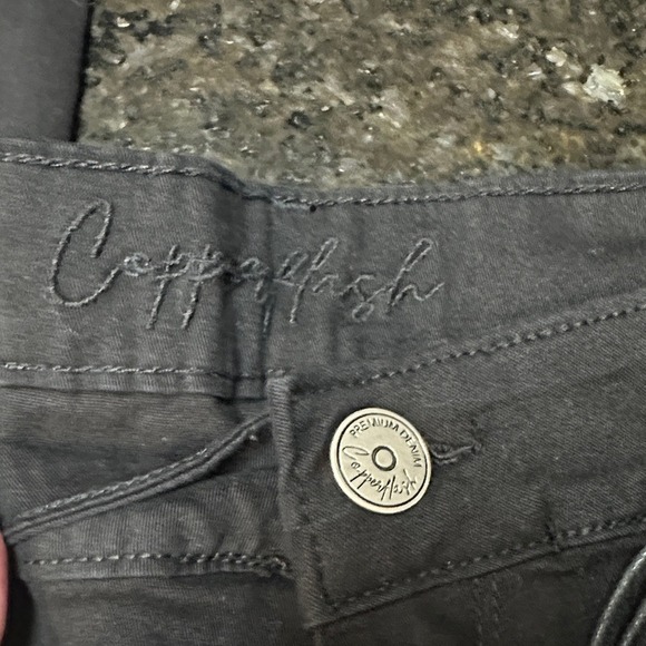 Copperflash Pants Women's Size 14W Chic Black Straight Leg Highrise Ankle Skinny - Picture 2 of 7